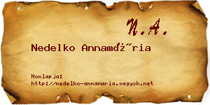 Nedelko Annamária névjegykártya